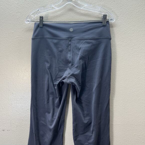 Athleta Mid Rise Bootcut Flare Pants Blue Yoga Gym Athletic Stretch Pull On Sz M - Picture 4 of 7